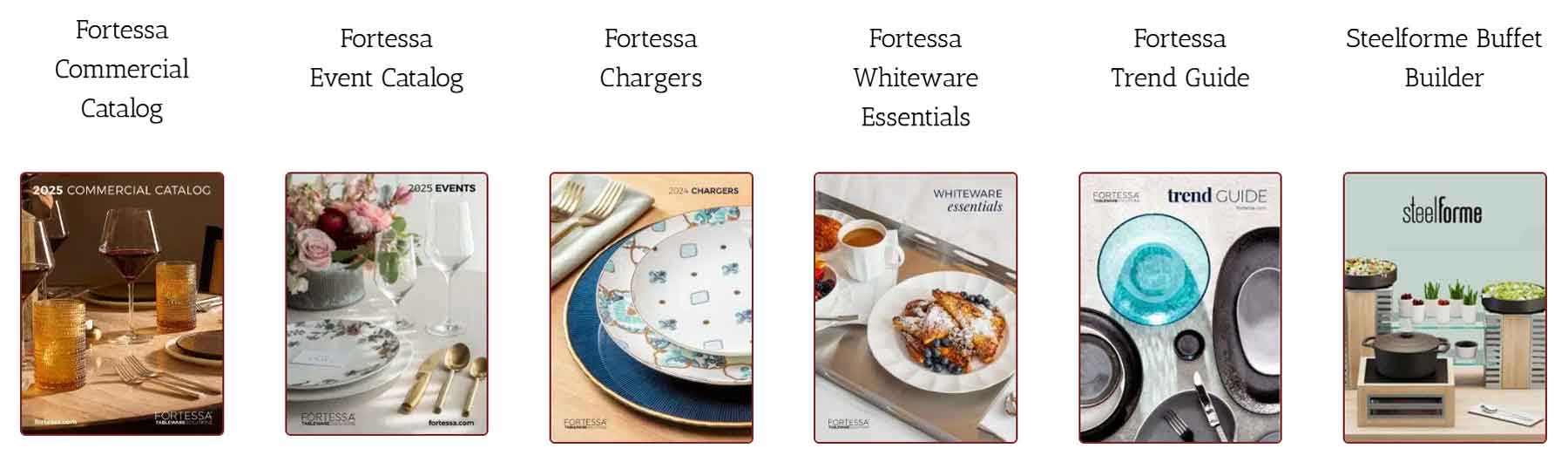 The upgraded Fortessa catalogs are published. Collaborative Culinary